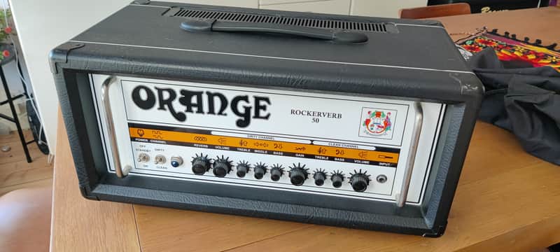 Orange Rockerverb 50 2-Channel 100-Watt Guitar Amp Head 2004 - 2009 - Black image 1