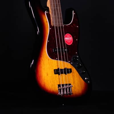 Squier Classic Vibe '60s Jazz Bass Fretless, Laurel FB, 3-Color Sunburst image 4