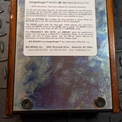 Moog MF-102 Ring Modulator Mod Moogerfooger Early Serial Bob | Reverb