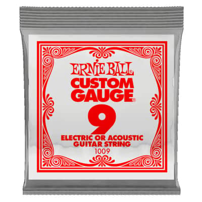 Ernie Ball Plain Steel .009" -- 6 Pack image 2