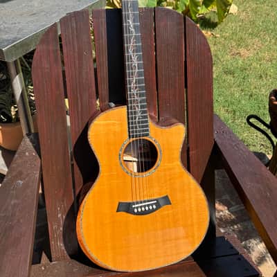 Taylor 2024 "Catch" Custom #27 Grand Auditorium Bearclaw Sitka/Bocote B4027 C14ce Acoustic-Electric Guitar w/HSC image 5