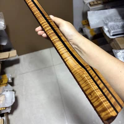 new 22fret 5 Piece Roasting Flamed Maple Belectric guitar Neck parts Rosewood image 8