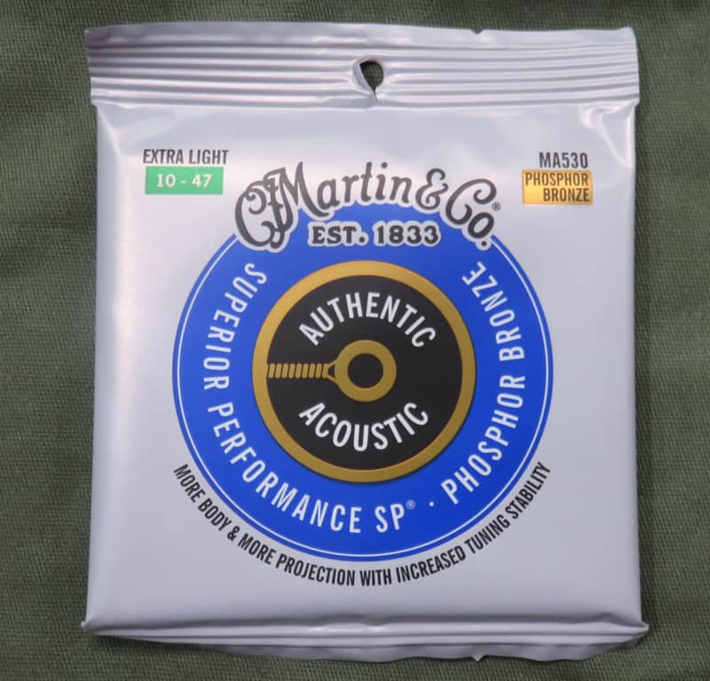 Martin & Co. MA530 Authentic SP Extra Light Phosphor Bronze 10-47 Acoustic Strings image 1