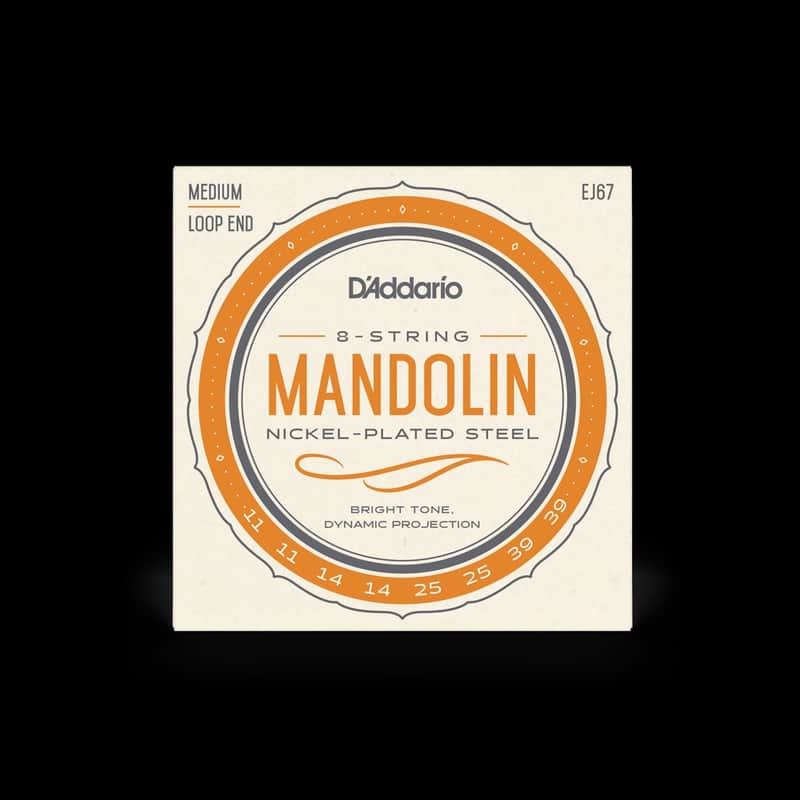 Set of D'Addario EJ67 Nickel Wound Mandolin Strings, Medium Guage 11 - 39 image 1