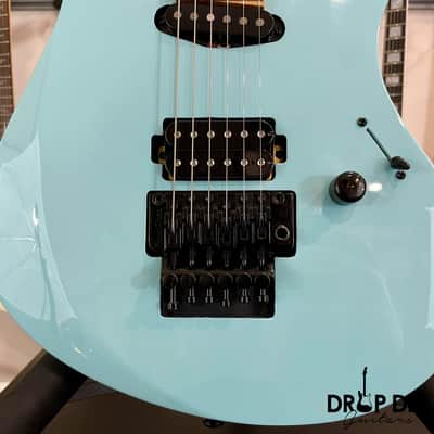 Balaguer Select Series Diablo Retro 27 FR Electric Guitar w/ Bag-Gloss Solid Cerulean Blue image 7