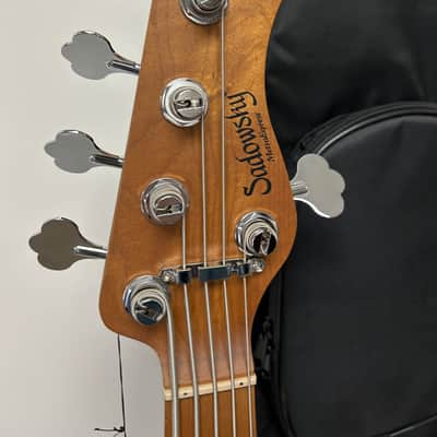 Sadowsky MetroExpress Vintage J/J 5 String Bass w/Maple Fingerboard - Champagne Metallic image 3