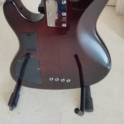 Fender Jazz Bass Deluxe Series 24 Fret MIK Korea Cherry Sunburst, Quilted Maple top.   90's Sunburst image 11