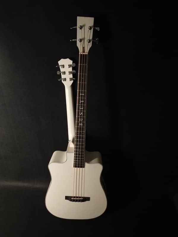 Busuyi Guitar 4 String Bass 6 String Lead Acoustic, Travel Acoustic Guitar with Hard Case image 1