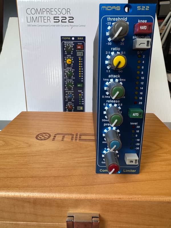 Midas 522 500 Series Compressor Limiter Module 2010s - Blue image 1