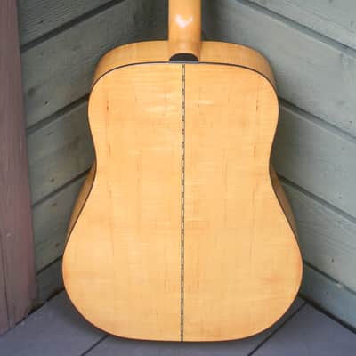 Yamaki YB400 Buffalo Head Dreadnought Guitar Circa 1980 Natural+Hard Case image 7