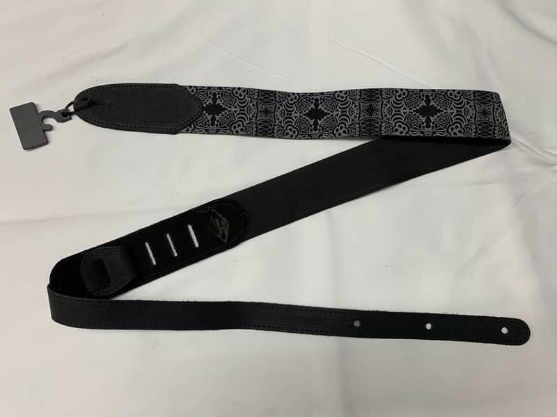 LM 2" Black/Purple Canvas Tribal Taboo Guitar Strap TB-7 NEW image 1