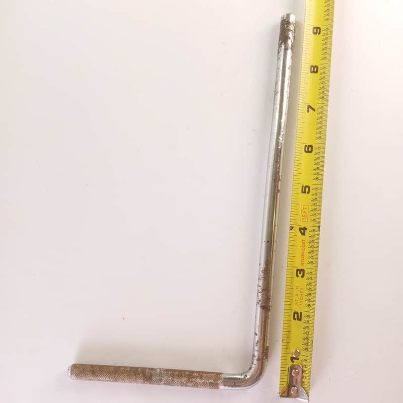 Slingerland 3/8x5x9" Cymbal L-Arm Rod Chrome Vintage 50s Bass Drum Mount Holder image 1