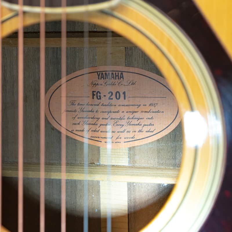1970's Yamaha FG-201 Nippon Gakki Orange Label Acoustic Guitar