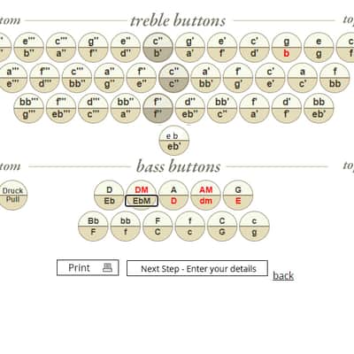 6953 - Excellent Alpine Gold Beltuna Tyrolean IIID Diatonic Button Accordion CFBb 34 11 image 2