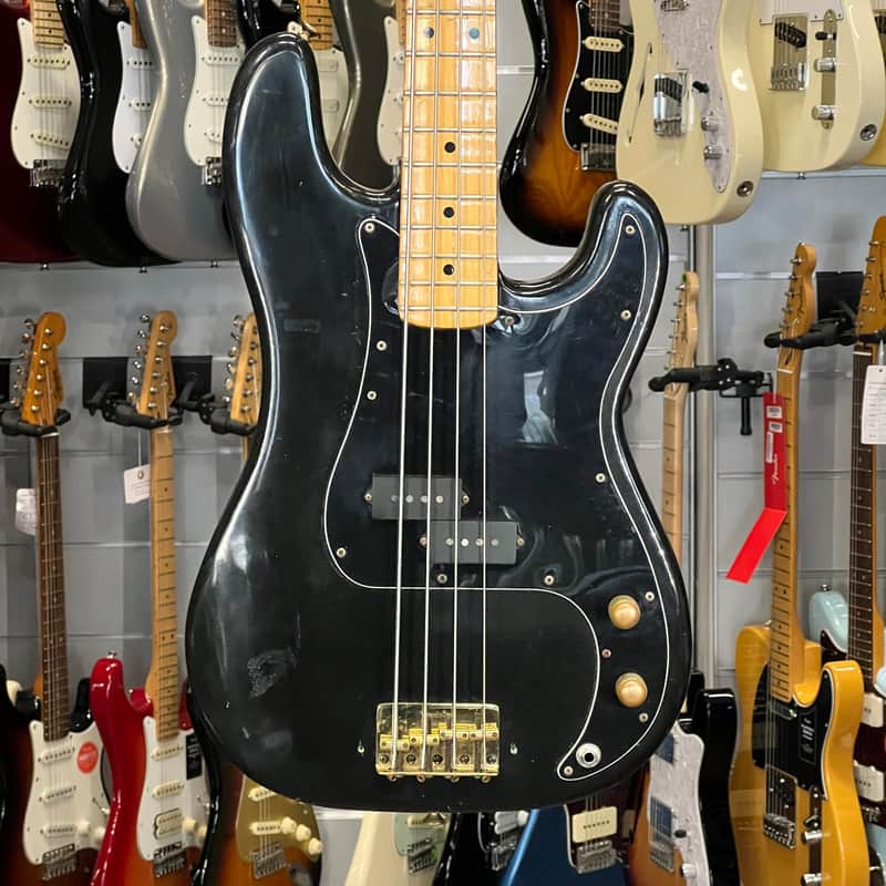Fender   1981 American Precision P Bass Black True Vintage image 1