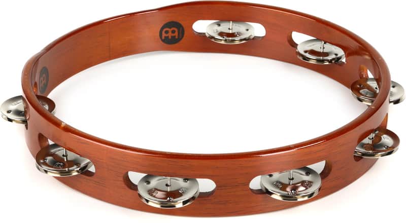 Meinl Percussion 10-inch Handheld Wood Tambourine - Antique Brown (2-pack) Bundle image 1