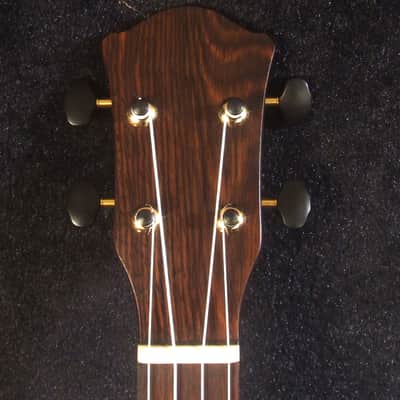 Handcrafted Tenor Ukulele, Carved ARCHBACK Solid Curly Acacia, Mahogany, Floral Inlay, Soft-bag, Bruce Wei UAC17-2046 image 7