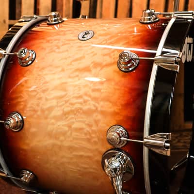 DW Collector's Natural To Deep Red Burst Over Quilted Maple Kit - SO#1134318 image 3