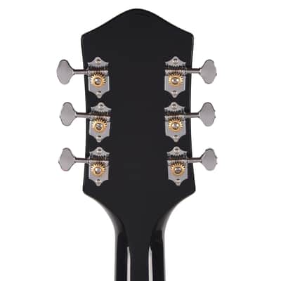 Silvertone 1446 VBK Single Cut Semi-Hollow Electric Guitar w/ Bigsby Vibrato Gloss Black Pre-Order image 7