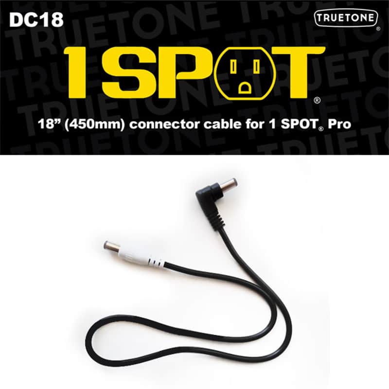 Truetone DC18 18" 1 Spot Pro Pedal Power Cable White 5.5 x 2.1mm image 1