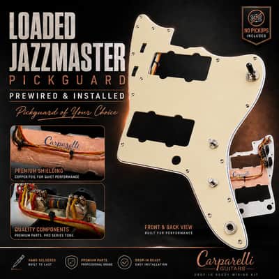 Carparelli Loaded Jazzmaster® Pickguard Wiring Kit – Prewired & Installed on Your Choice of Pickguard image 4