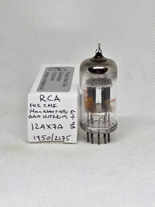 RCA 12AX7 NOS ECC83 ⁄ Plate USA 12AX7A plate, grey Black Vintage