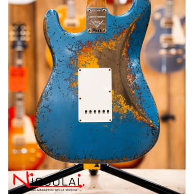 Fender Custom Limited Edition Roasted '60s Stratocaster Super Heavy Relic Aged Lake Placid Blue 3 Color Sunburst image 24
