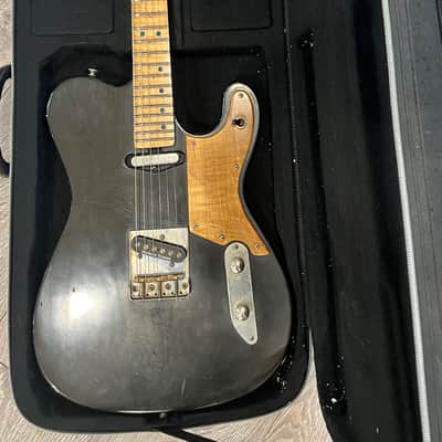 WanderKaueven Custom T-Style Electric Guitar - aged black finish image 1
