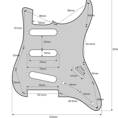 Pro-SE ST-60SE Pre-wired SSS Pickguard with Staggered Alnico 5 Pickups for Strat Style Electric Guitar, Red Tortoise 4Ply image 2