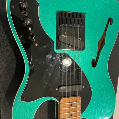 Fender Thinline 2022 - Green Sparkle - Dual Binding image 4