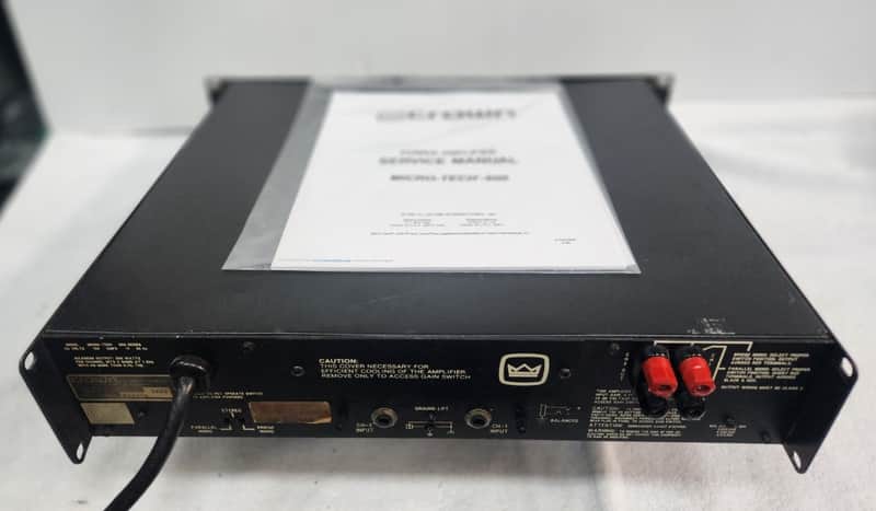 Crown/AmCron Vintage Power Amp Model Micro-Tech 600 | Reverb