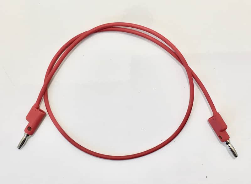 Banana patch cable 60cm red image 1