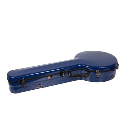 Crossrock Fiberglass Banjo Case-Fits Mastertone & Most 5-String Styles, with Interior Compartment, Backpack Straps, Hygrometer, TSA Lock-Navy Blue (CRF2023MBJNVBL) image 4