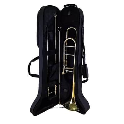 Levante LV-TB5415 Professional Key of Bb/f Tenor Slide Trombone w/Soft Case & Mouthpiece Silver Plated image 4