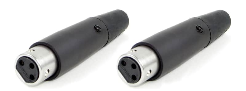 (2 PACK) SWITCHCRAFT A3FBX 3-Pin Female Cable Mount XLR Jack w/ Black Shell image 1
