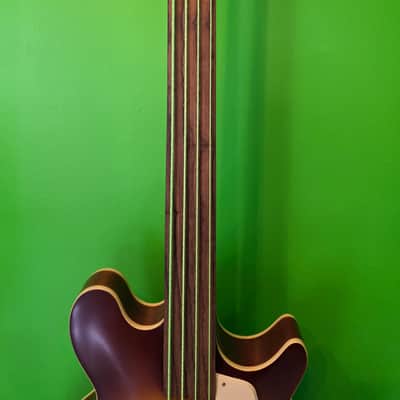 Epiphone Jack Casady Signature Bass Fretless 2024 - Present - Aged Royal Tan image 8