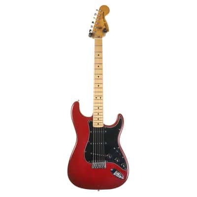 Fender 1979 Hard Tail Stratocaster Electric Guitar, Maple, Transparent Wine Red with Hard Case image 3