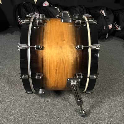 Tama MEB2014MULNWB Starclassic Maple 14x20" Bass Drum in Natural Pacific Walnut Burst w/ Smoked Black Nickel Hardware image 2