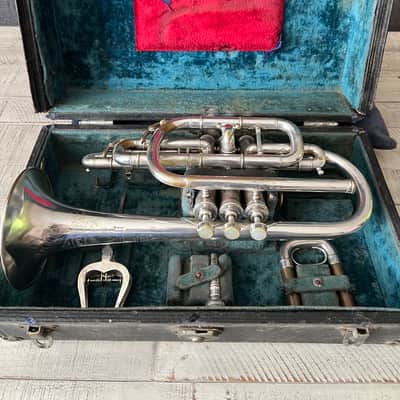 J.W. York & Sons “Professional” Cornet — circa 1908 — Silver Plate — Grand Rapids, MI — w/ Original Case, Lyre & Mouthpiece image 21