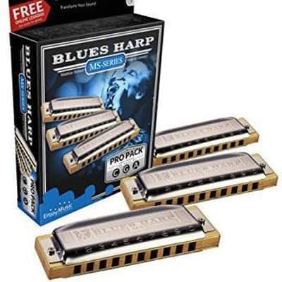 Hohner BLHRP-3PK Blues Harp Pro Package (3 Harmonica pack G, A, and C) image 2