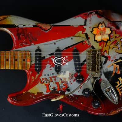 Fender MXY-7 Ohka Left Handed Cherry Blossom Kamikaze Heavy Aged Relic by East Gloves Customs (1of1) image 4