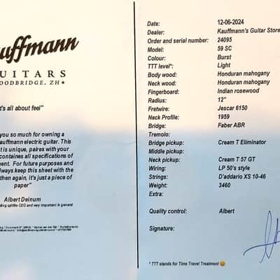Kauffmann Guitars 59 SC "Janice" - flamed maple, aged cherry sunburst image 17