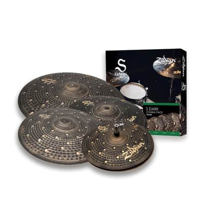 Zildjian S Dark Cymbal Pack with 14-Inch Hi-Hats, 16 and 18-Inch Crashes and 20-Inch Ride Cymbal Set image 1