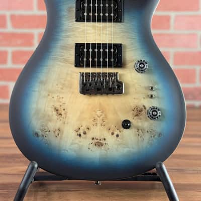 PRS SE Custom 24-08 Exotic Electric Guitar - Lake Blue Midnight Burst image 2