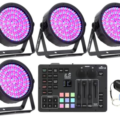 Chauvet DJ SlimPAR 64 RGBA ILS PAR Fixture 4 Pack with Wireless Controller image 2