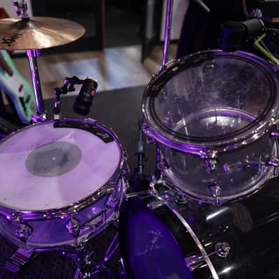DW Design Series Acrylic 8x10/9x12/14x16/18x22/5.5x14" 5pc Shell Pack 2015 - Present - Clear Acrylic image 2