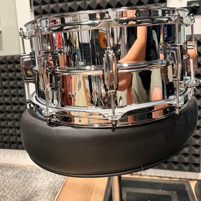 Ludwig **A STOCK!** LM402 Supraphonic 6.5x14" 10-Lug Aluminum Snare Drum 1985 - Present - Chrome-Plated image 4