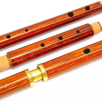Professional Irish D Flute – 4-Piece Wooden Flute with Natural Finish & Free Case image 5