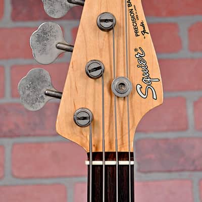 Fender Vintage 1984 Squire P-Bass 32" Medium Scale Made in Japan - Gloss Ebony with Molded Fender Hardshell Case image 8