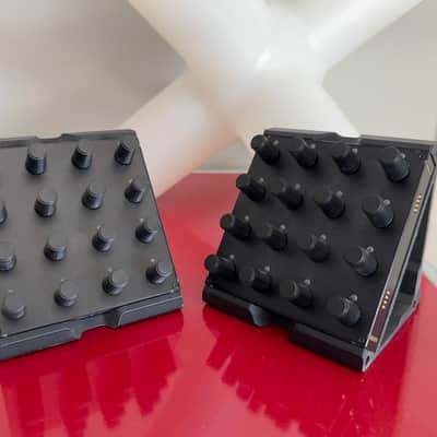 Pair of Intech Studio EN16 16-Encoder [Series 2 – Detent Encoder] MIDI Controllers, plus case, and 3D printed stands image 3